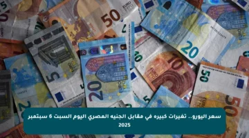 سعر اليورو.. تغيرات كبيرة في مقابل الجنيه المصري اليوم السبت 6 سبتمبر 2025